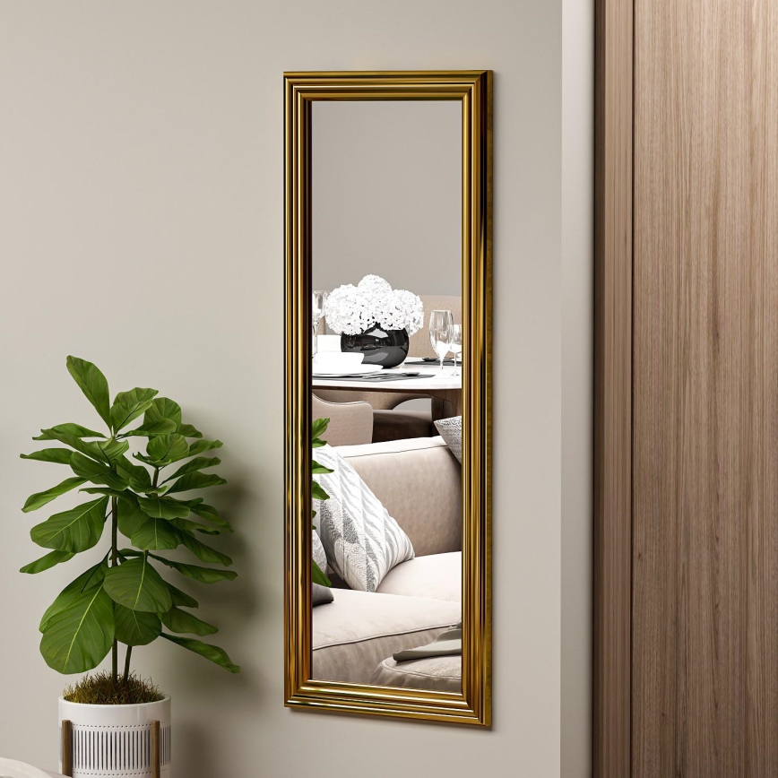 Espelho de parede SMOOTH 105x40 cm dourado