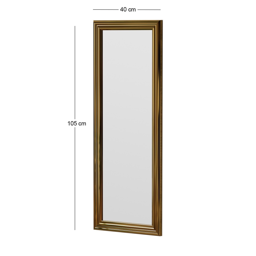 Espelho de parede SMOOTH 105x40 cm dourado