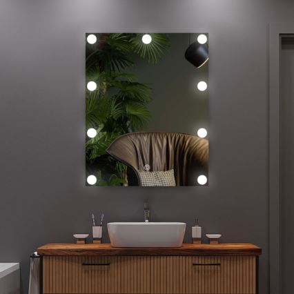 Espelho LED com iluminação 9xLED/1W/230V 3000/4000/6000K 50x40 cm IP44