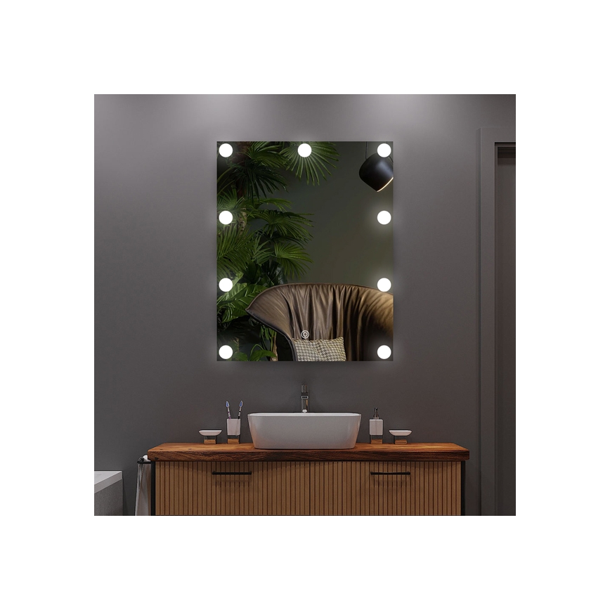 Espelho LED com iluminação 9xLED/1W/230V 3000/4000/6000K 50x40 cm IP44