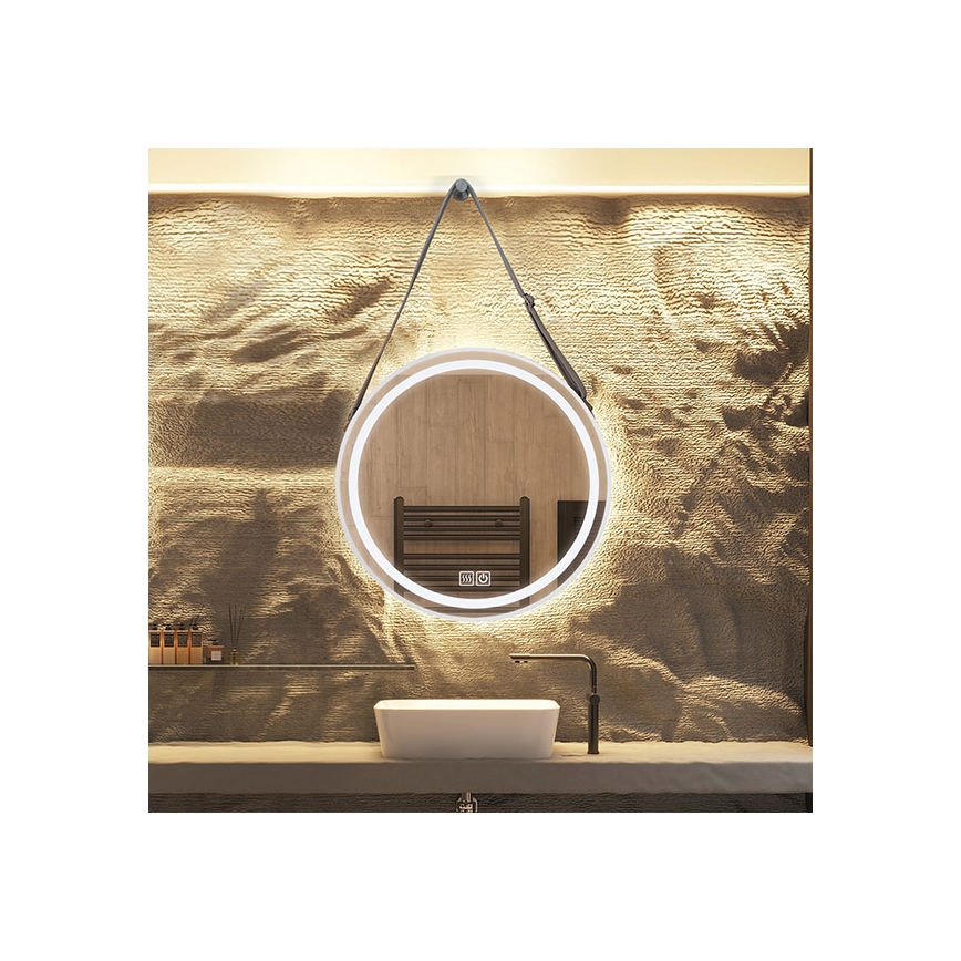 Espelho para casa de banho LED aquecido com retroiluminação regulável LED/20W/230V 4000K IP44