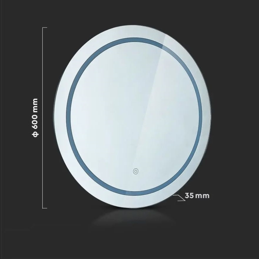Espelho retro iluminado LED aquecido para casa de banho LED/25W/230V IP44 3000K/4000K/6400K
