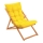 Espreguiçadeira de jardim amarelo/faia