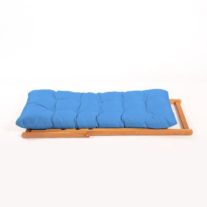 Espreguiçadeira de jardim azul/faia