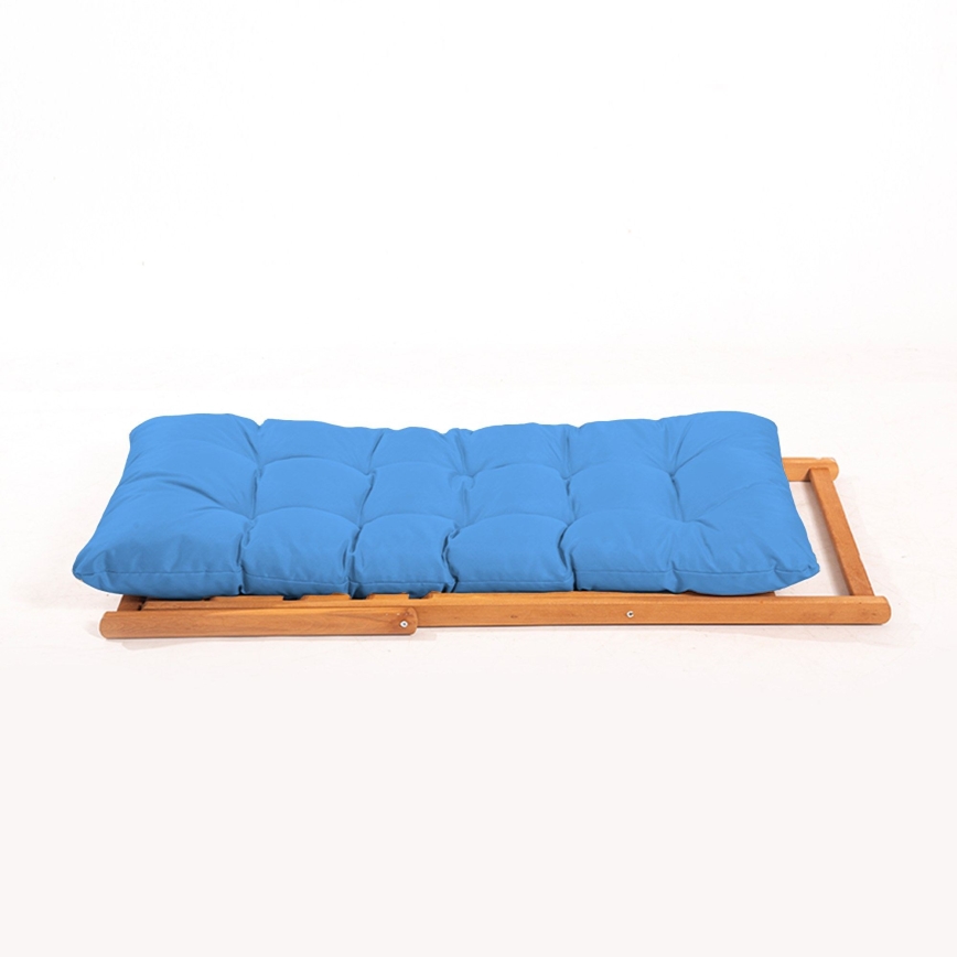 Espreguiçadeira de jardim azul/faia