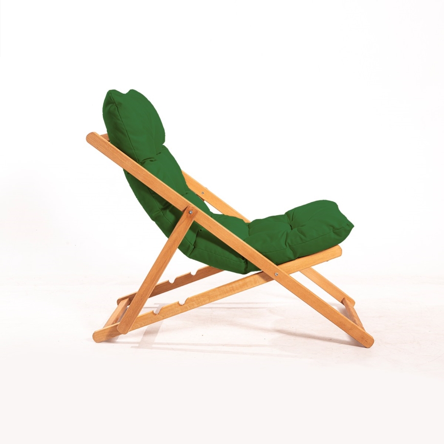 Espreguiçadeira de jardim verde/faia