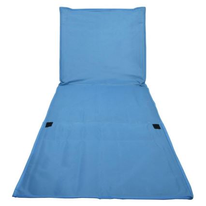 Espreguiçadeira dobrável azul 160x55 cm