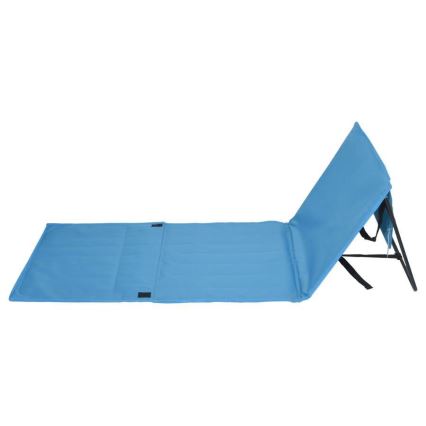 Espreguiçadeira dobrável azul 160x55 cm