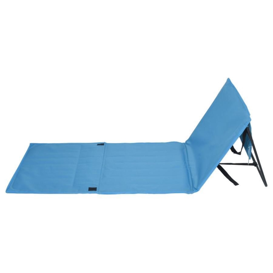 Espreguiçadeira dobrável azul 160x55 cm