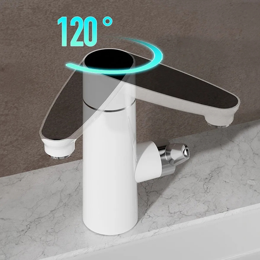 Esquentador de água instantâneo com ecrã LED 3000W/230V IPX4 branco