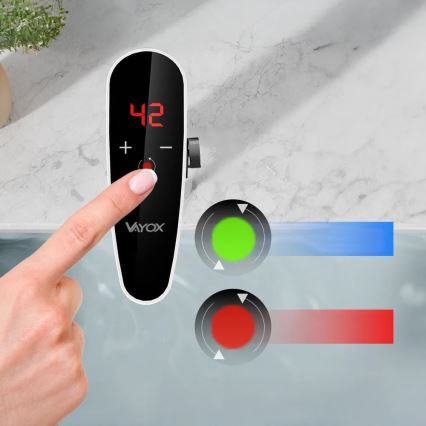 Esquentador instantâneo tátil com sensor e ecrã LED 3000W/230V IPX4 branco