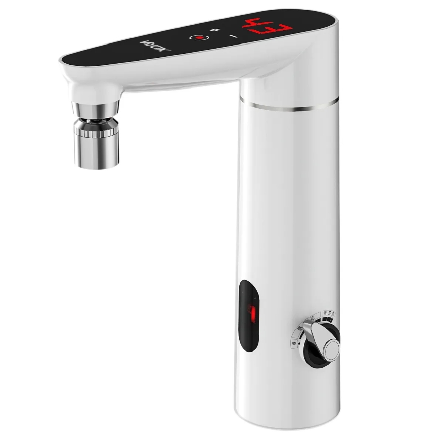 Esquentador instantâneo tátil com sensor e ecrã LED 3000W/230V IPX4 branco