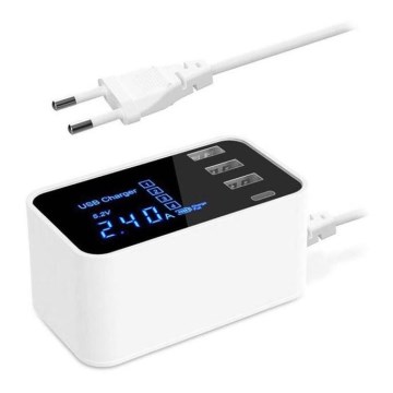 Estação de carregamento 3xUSB A + 1xUSB C