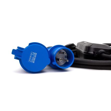 Estação de carregamento de viagem para carros elétricos EV/PHEV AC Tipo 2 32A/230V 7,4kW IP55 5m + adaptador 230V 3,7kW + capa