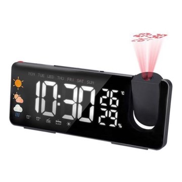 Estação meteorológica com ecrã LCD, despertador e projetor 1xCR2032