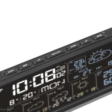 Estação meteorológica com visor LCD GoSmart 5/230V Wi-Fi Tuya preto
