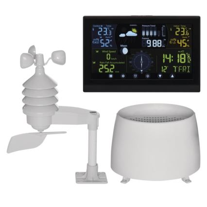 Estação meteorológica sem fios 5V/3×AAA + 4xAA