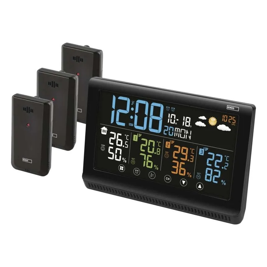 Estação meteorológica sem fios 5V/3xAAA + 2xAAA