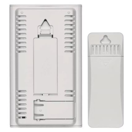 Estação meteorológica sem fios com um despertador 2xAAA branco