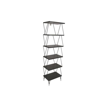 Estante BALABAN 165x48 cm antracite/preto