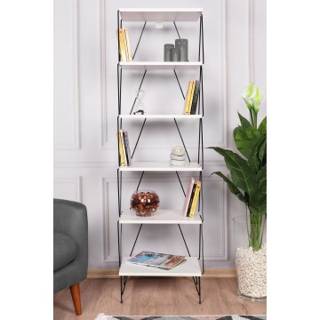 Estante BALABAN 165x48 cm branco/preto