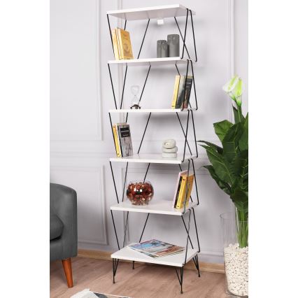 Estante BALABAN 165x48 cm branco/preto