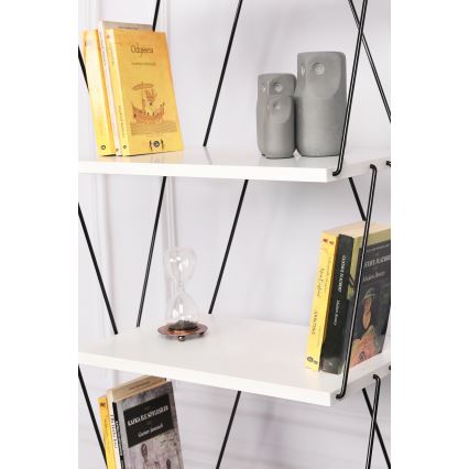 Estante BALABAN 165x48 cm branco/preto