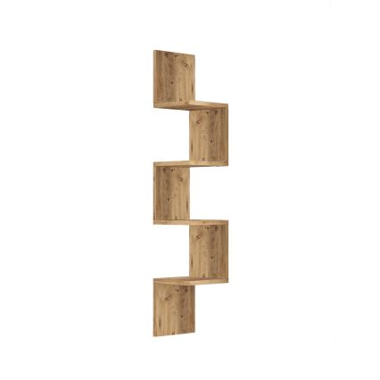 Estante de parede para canto 117,2x22 cm pinho atlantic