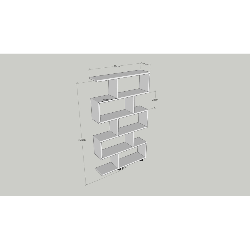 Estante ELIF 156x90 cm branco