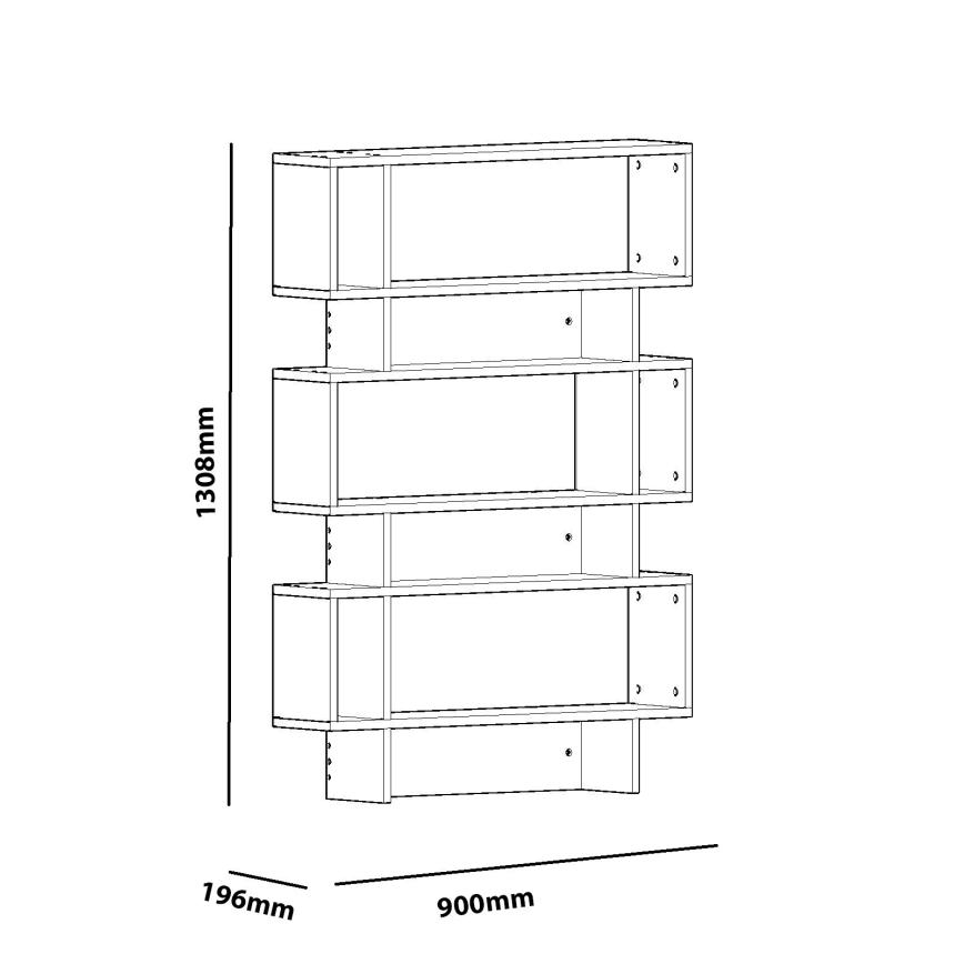 Estante ELZE 130,8x90 cm branco