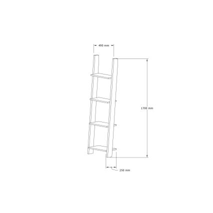 Estante FAYKO 170x49 cm bege/branco