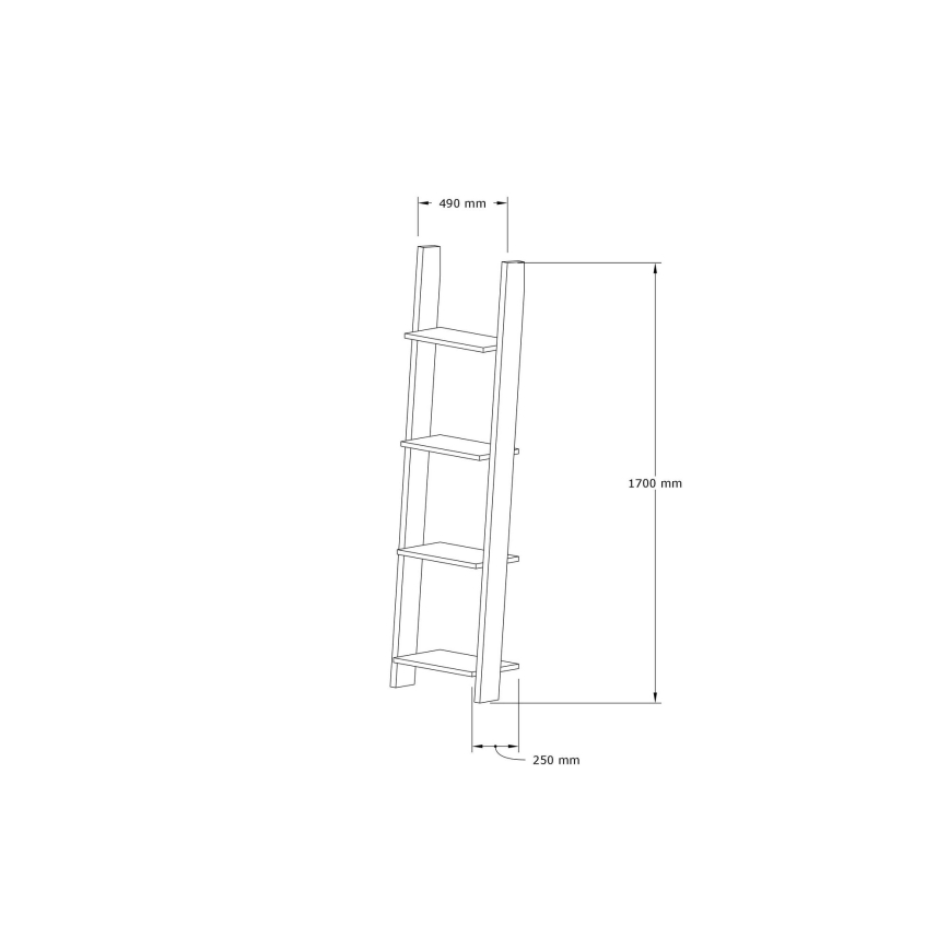 Estante FAYKO 170x49 cm bege/branco