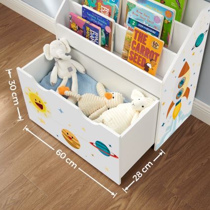 Estante infantil com gaveta ANET branca