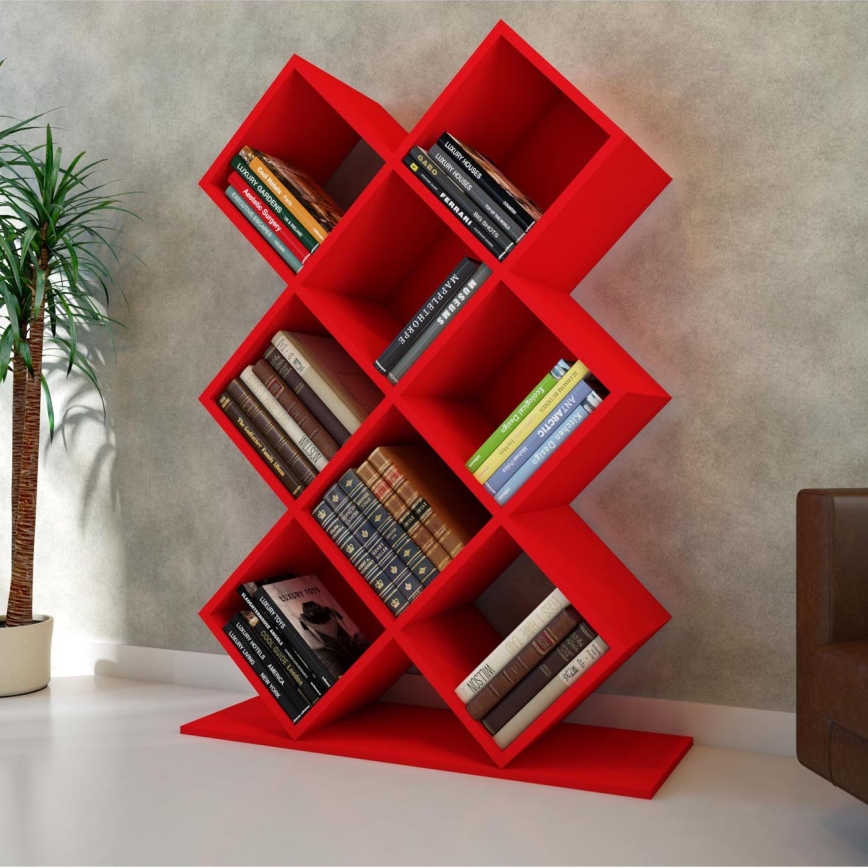 Estante KUMSAL 129x90 cm vermelho