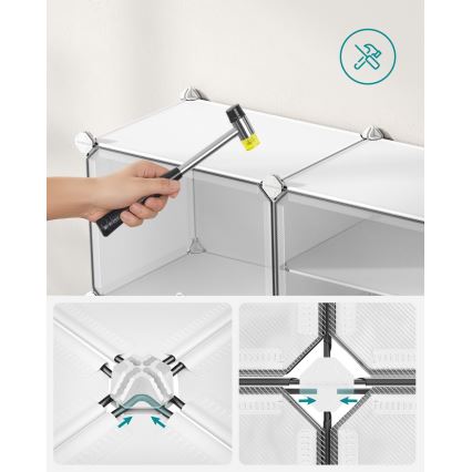 Estante modular com compartimentos BOXIFY branca