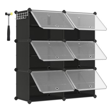 Estante modular com compartimentos BOXIFY, preta