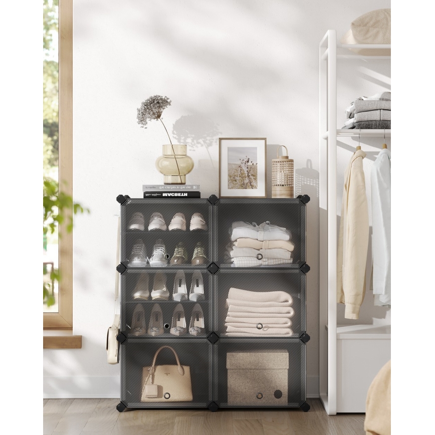 Estante modular com compartimentos BOXIFY, preta