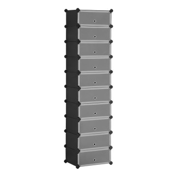 Estante modular com gavetas BOXIFY preta
