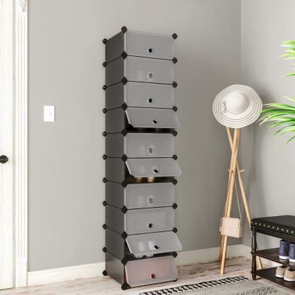 Estante modular com gavetas BOXIFY preta
