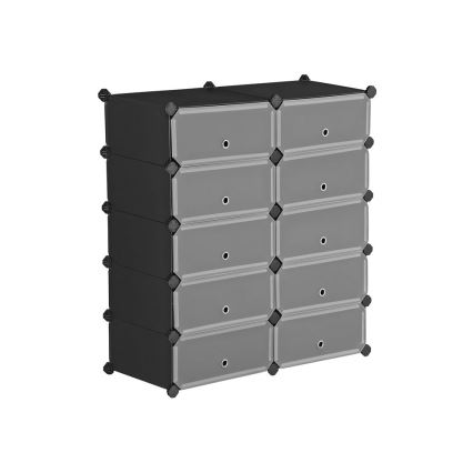 Estante modular com gavetas BOXIFY preta