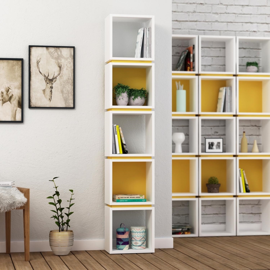 Estante MULTI 167x32 cm branco/amarelo