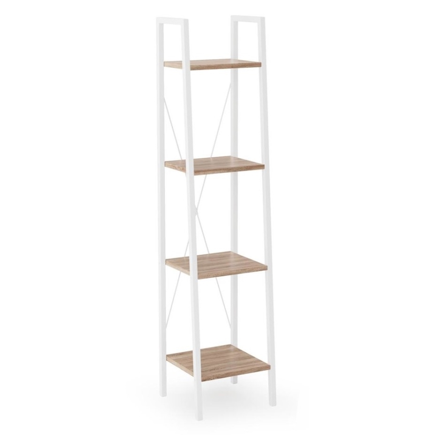 Estante NARVIK 148x34 cm branco/carvalho sonoma