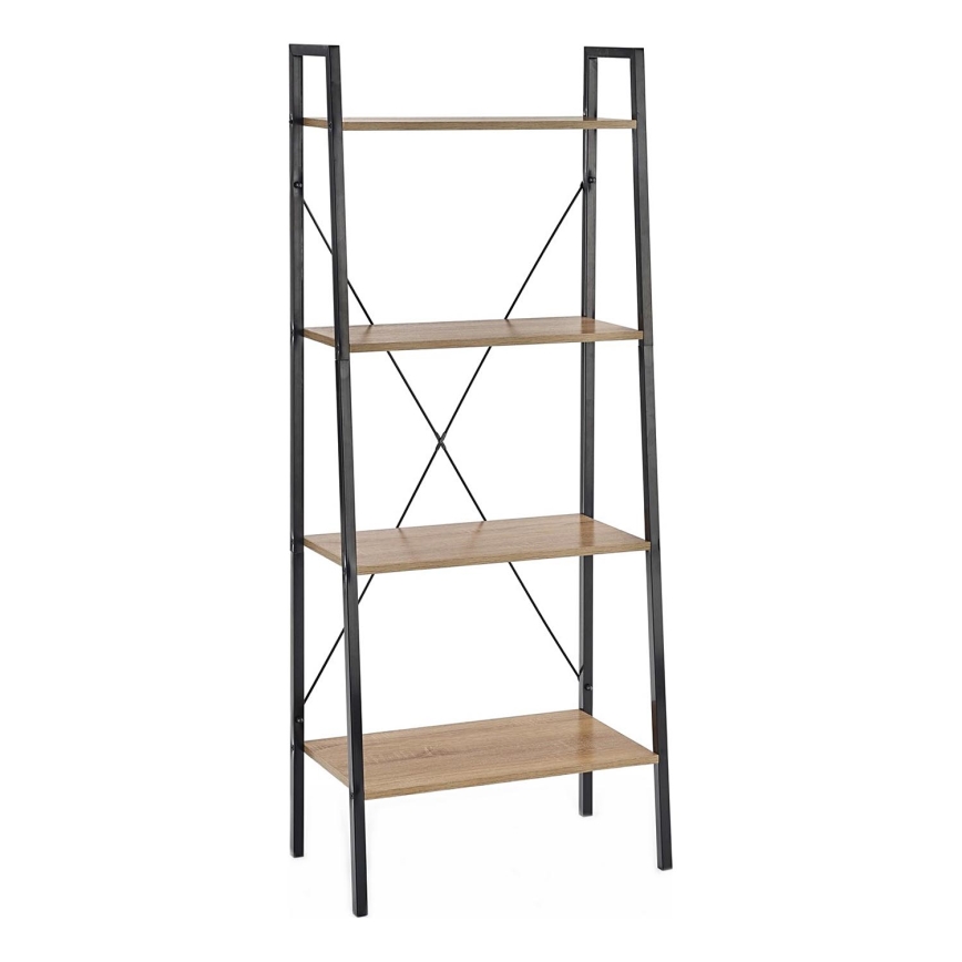 Estante NARVIK 148x60 cm preto/carvalho sonoma