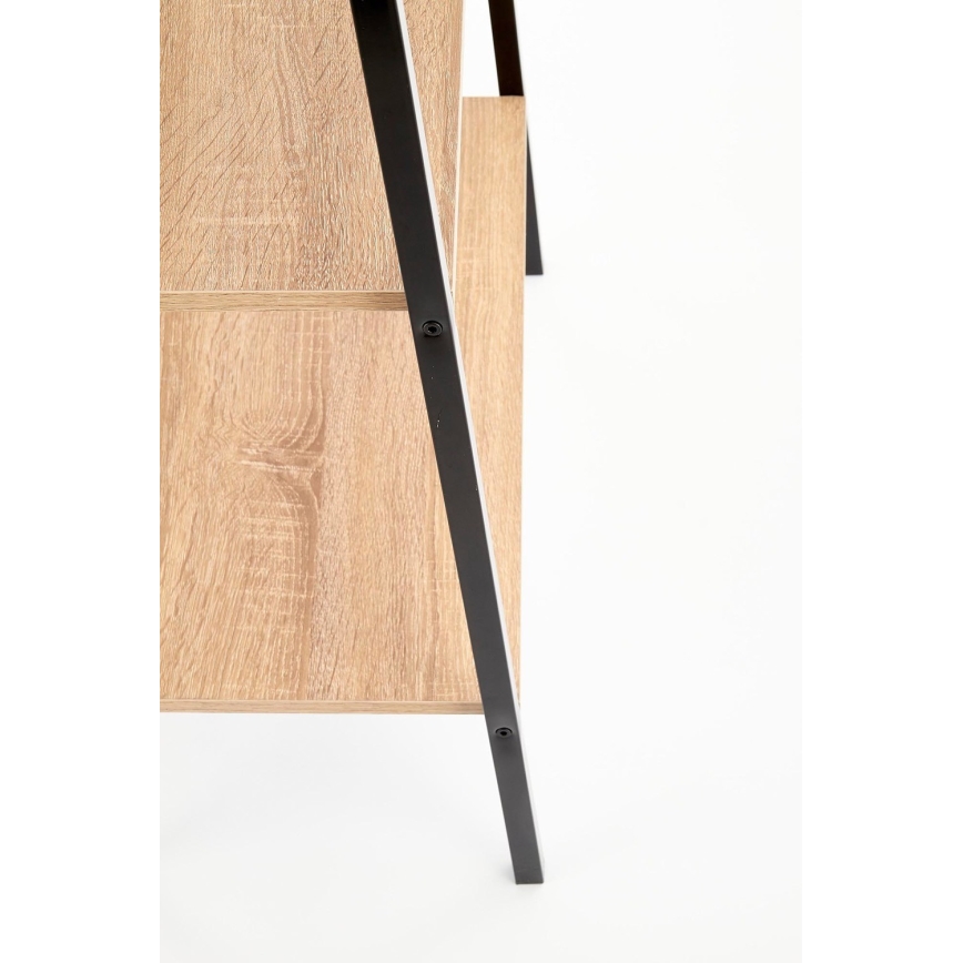 Estante NARVIK 148x60 cm preto/carvalho sonoma