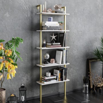 Estante PIANTE 174x60 cm ouro/branco