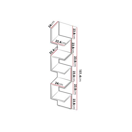 Estante PORIISIO 151x22 cm branco