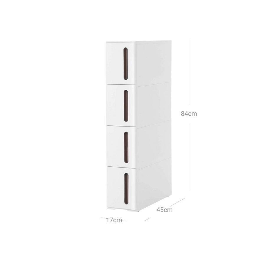 Estante universal com prateleiras para cozinha MARGE branca/castanha