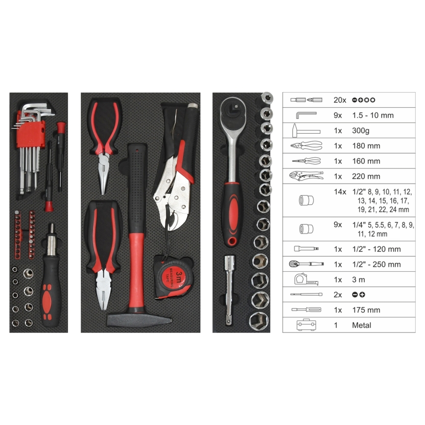 Estojo com ferramentas 63 pcs