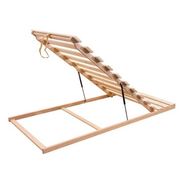 Estrado fixo de ripas com inclinação das pernas HOVDEN 200x90 cm