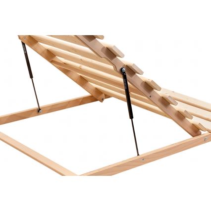 Estrado fixo de ripas com inclinação das pernas HOVDEN 200x90 cm